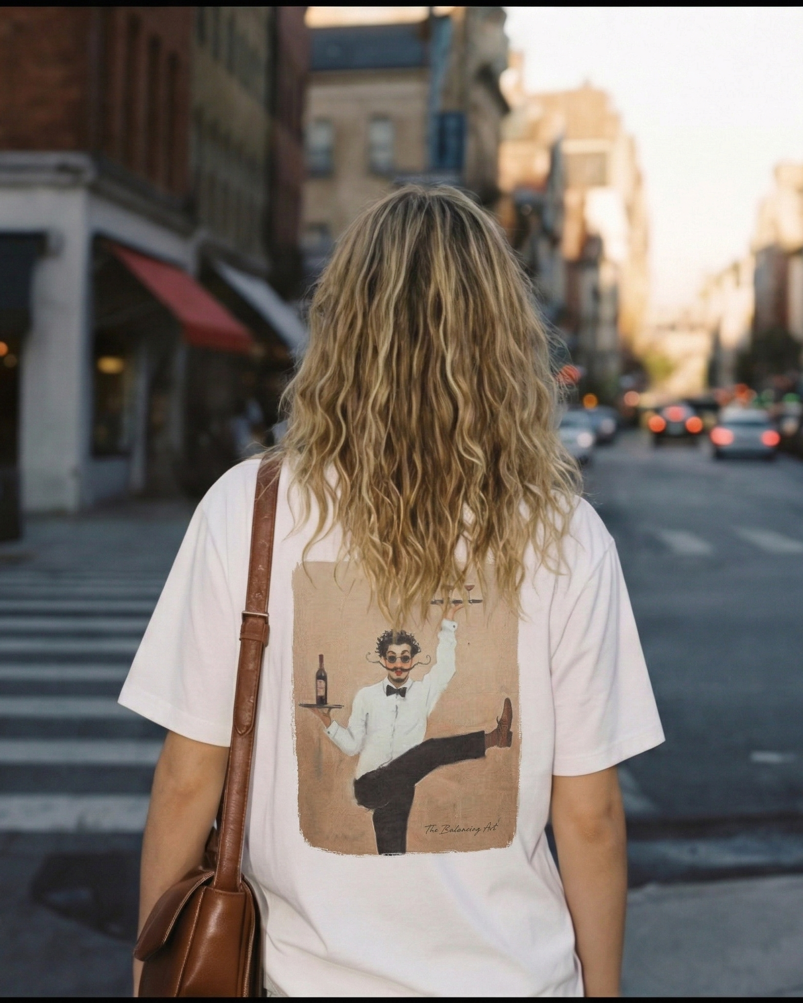 The Balancing Art T-shirt – Cream White.