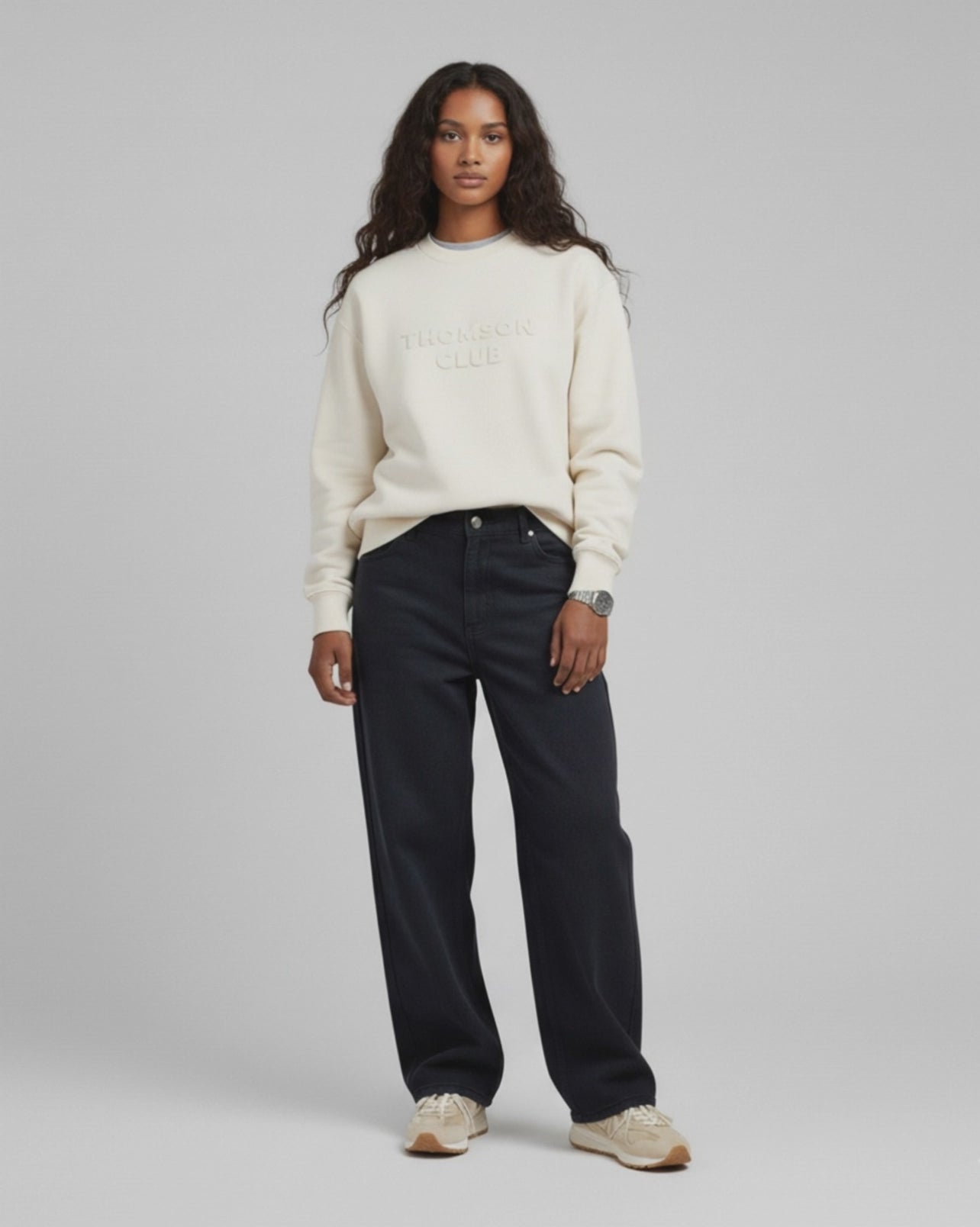 The Logo Box Sweat - Ivory.