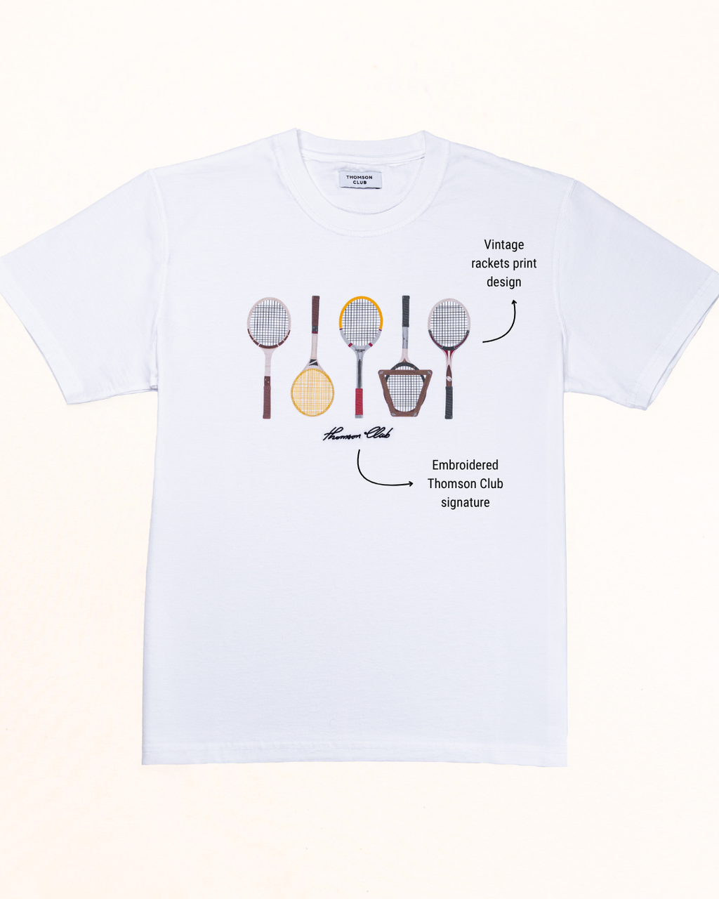 The Vintage Rackets T-Shirt - White